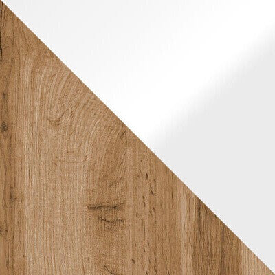 Nappali szett PARIS I (Bamisio I), Szín: Wotan tölgy + Fényes fehér, Led világítás: Igen