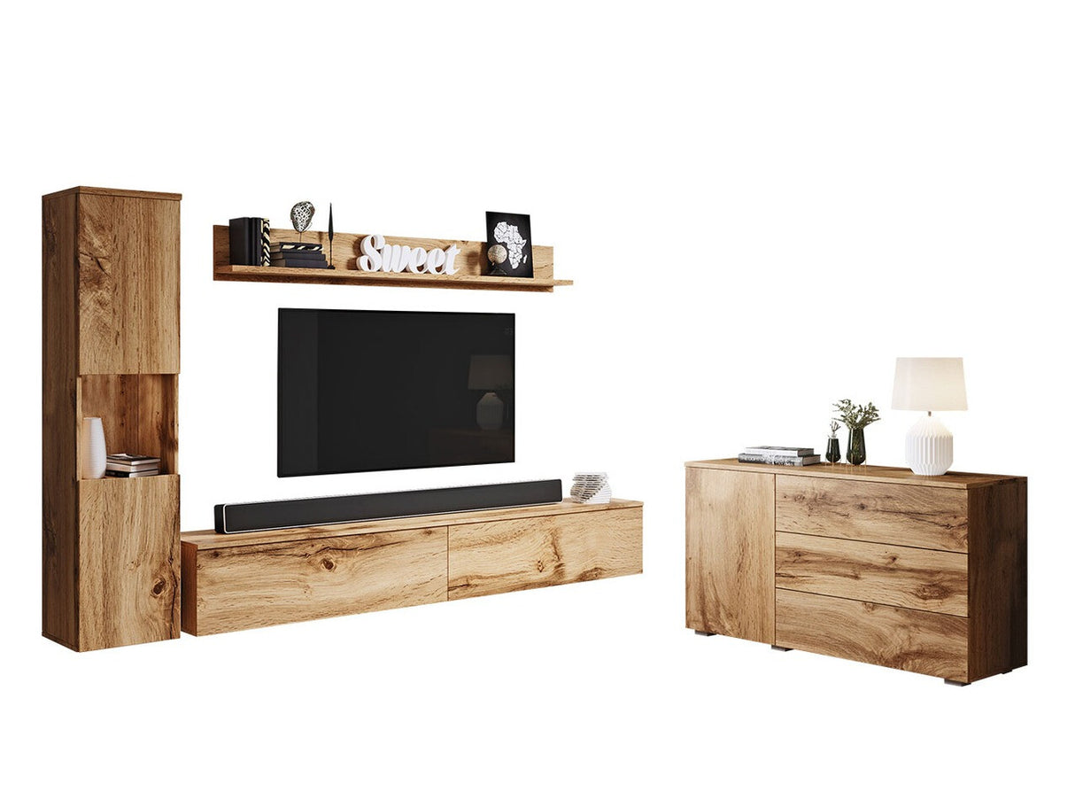 Nappali szett PARIS I (Bamisio I), Szín: Wotan tölgy, Led világítás: Nem