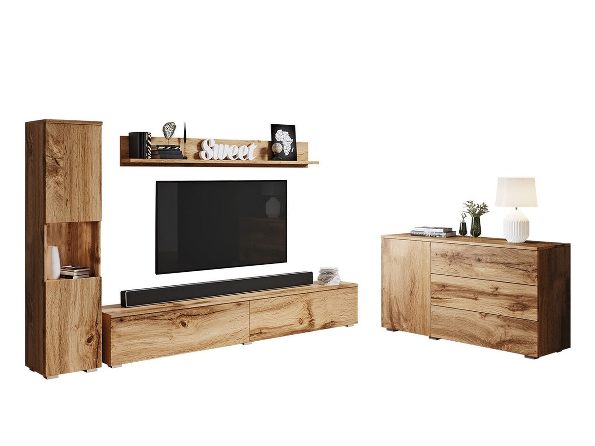 Nappali szett PARIS I (Bamisio I), Szín: Wotan tölgy, Led világítás: Nem