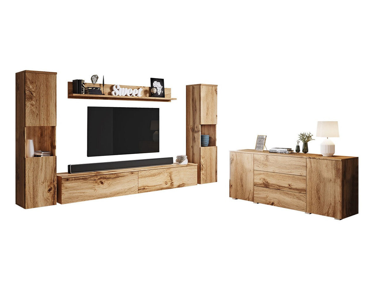 Nappali szett PARIS II (Bamisio II), Szín: Wotan tölgy, Led világítás: Nem