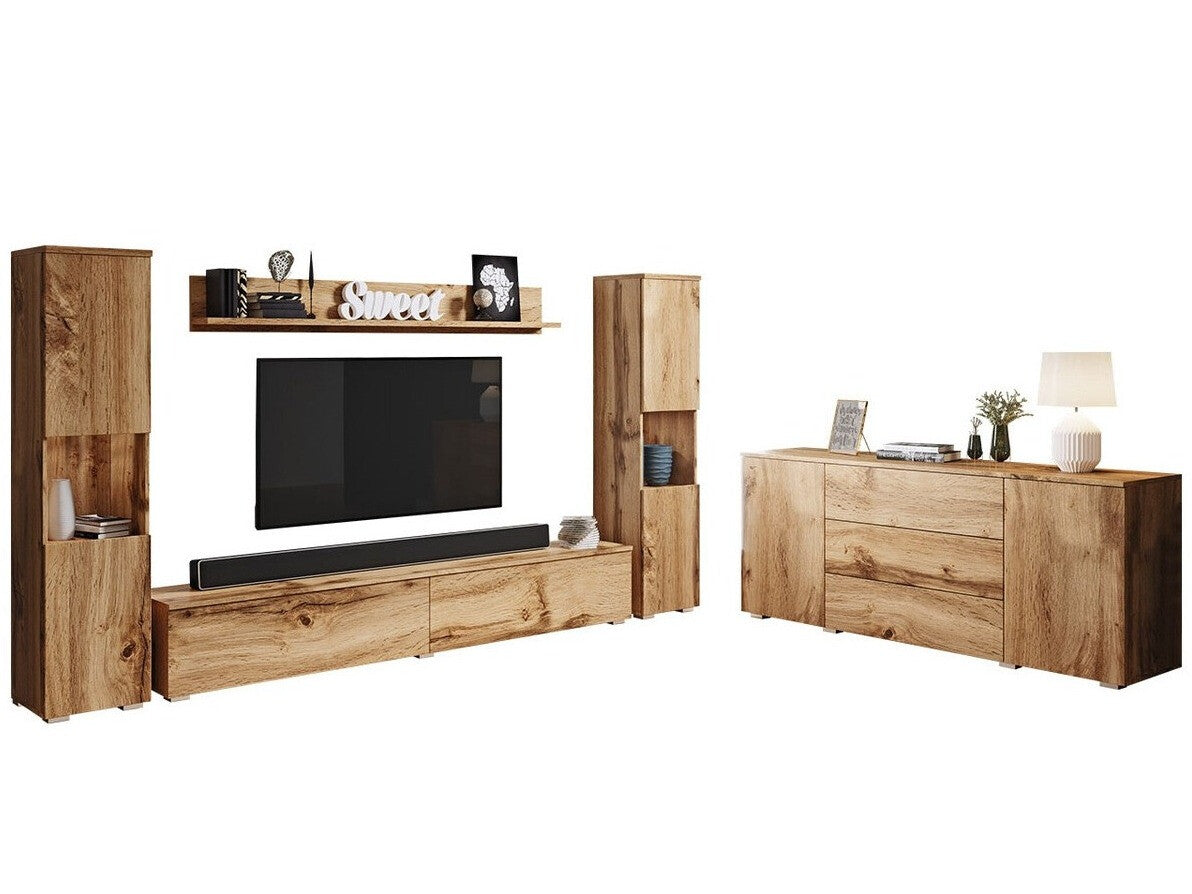 Nappali szett PARIS II (Bamisio II), Szín: Wotan tölgy, Led világítás: Nem