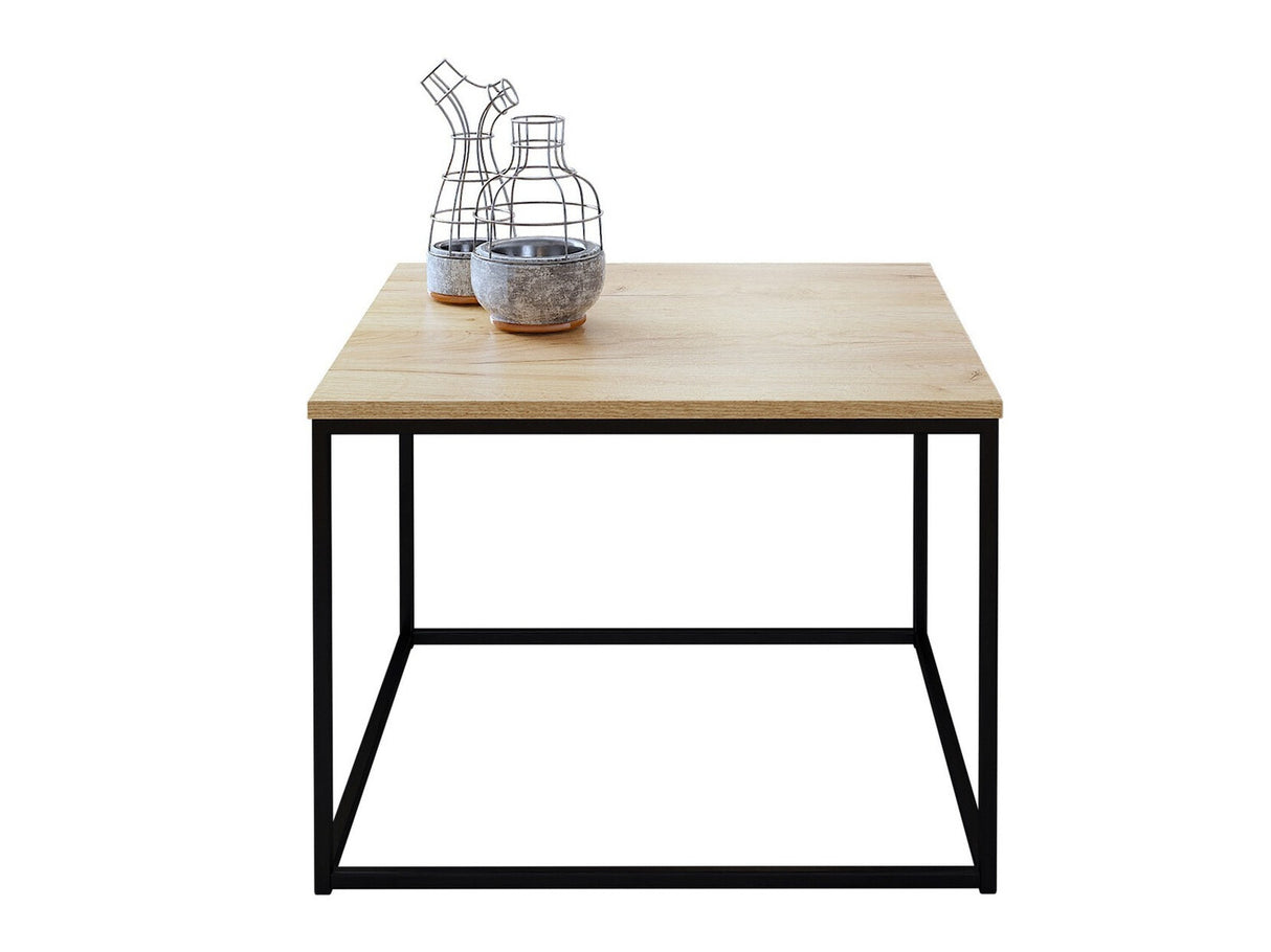 Dohányzóasztal Cubo (Etelka), Szín: Matt fekete + Tölgy