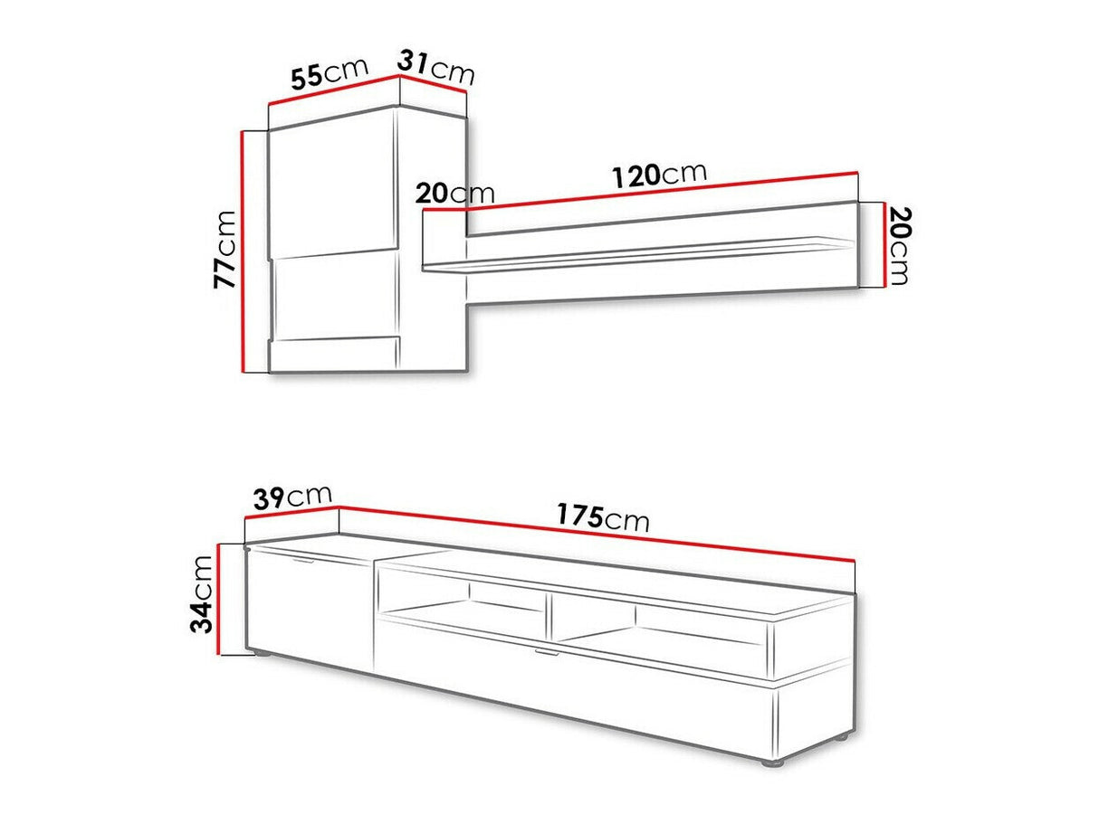 Nappali szett Roco, Led világítás: Igen
