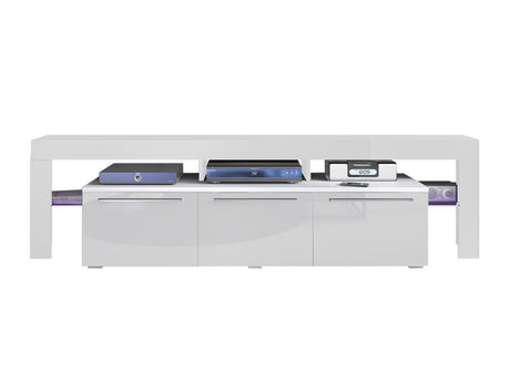 TV-állvány Beta 150 plus (Quatro 150 Plus), Szín: Fehér + Fényes fehér