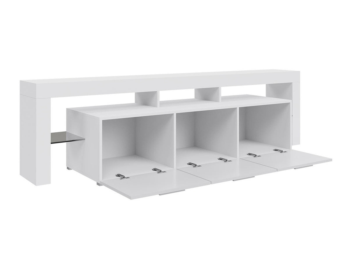 TV-állvány Beta 150 plus (Quatro 150 Plus), Szín: Fehér + Fényes fekete