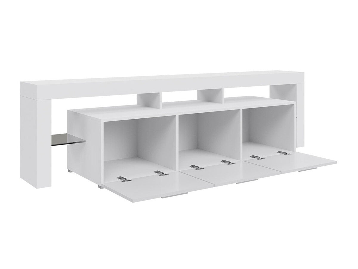 TV-állvány Beta 150 plus (Quatro 150 Plus), Szín: Fehér + Fényes szürke