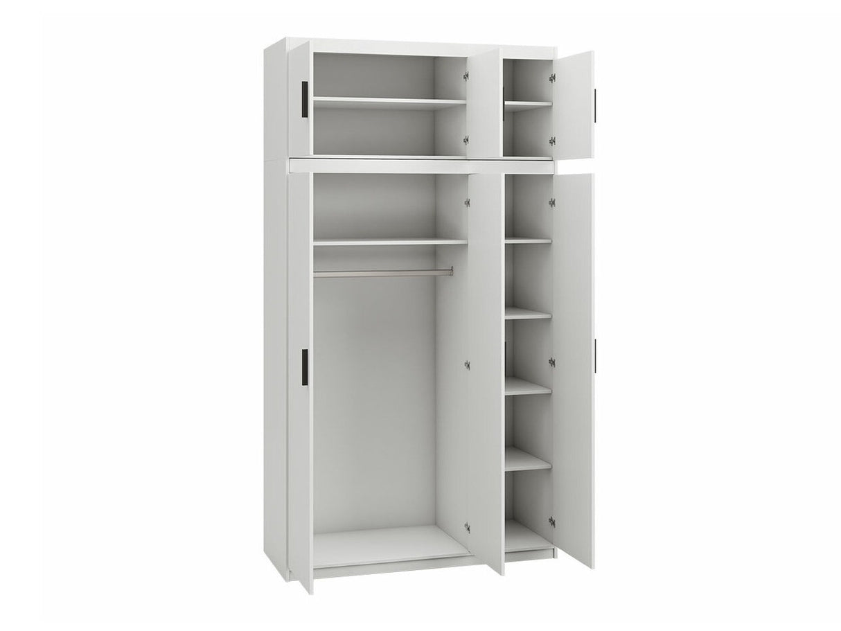 Gardróbszekrény ELENA (Melen 3D) IV, Szín: Fehér