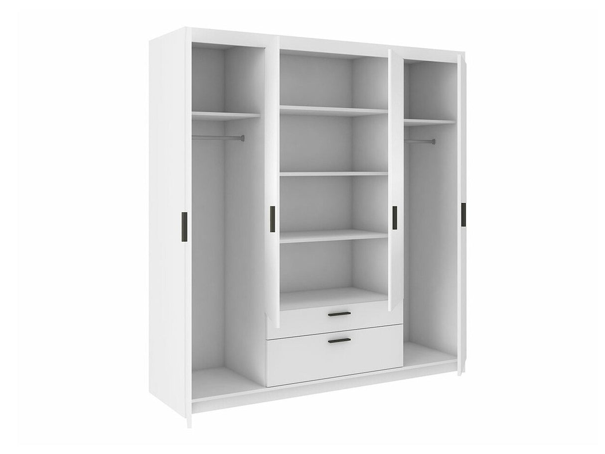 Gardróbszekrény ELENA (Melen 4D) II, Szín: Fehér