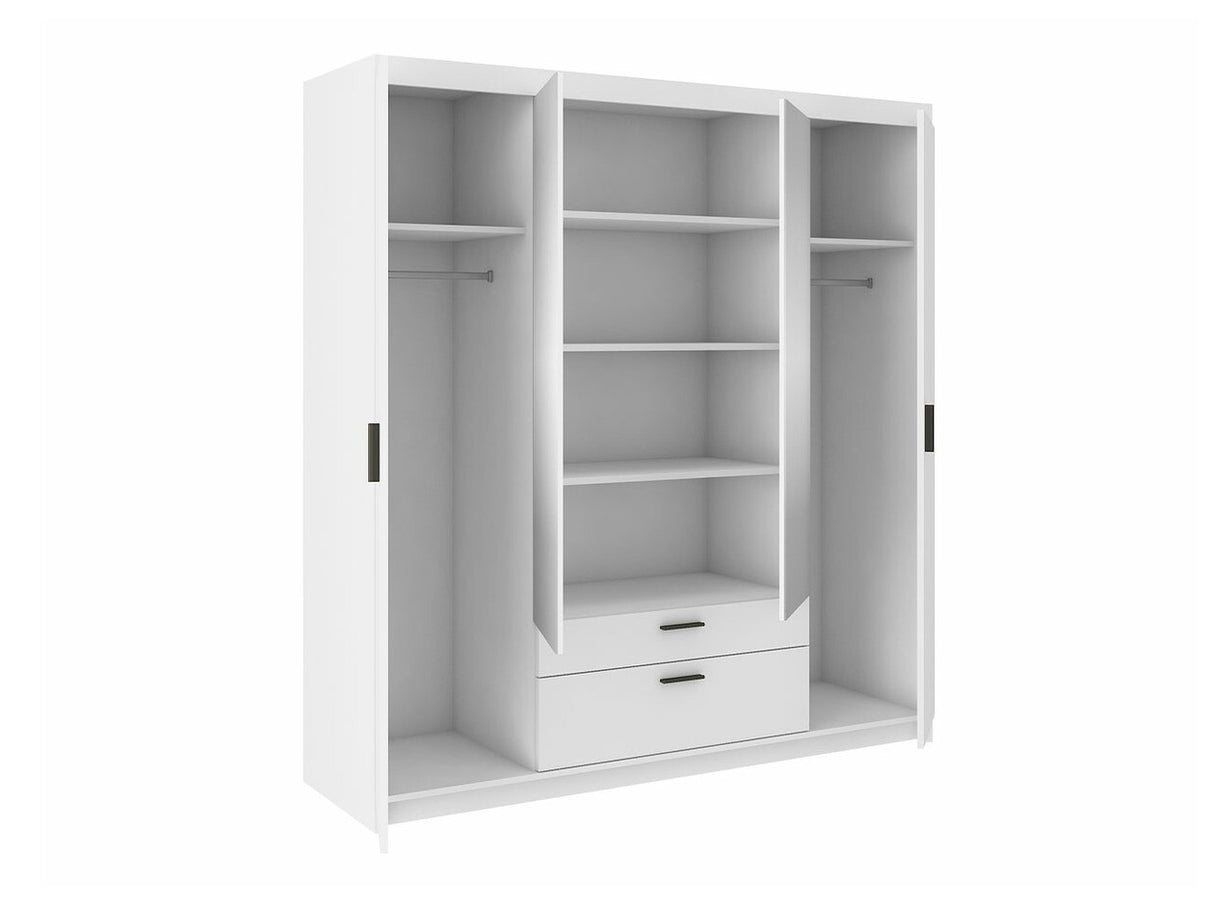 Gardróbszekrény ELENA (Melen 4D) III, Szín: Fehér