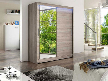 Gardróbszekrény Westa VI (Presto), Szín: Triufel tölgy, Led világítás: Igen