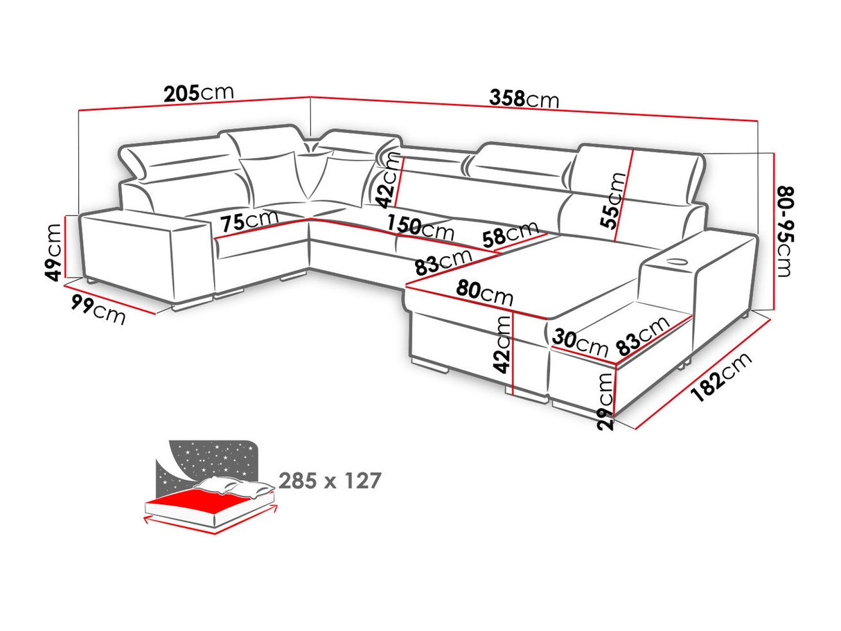 Sarokkanapé Perseo IV Maxi, Változatok: Balos