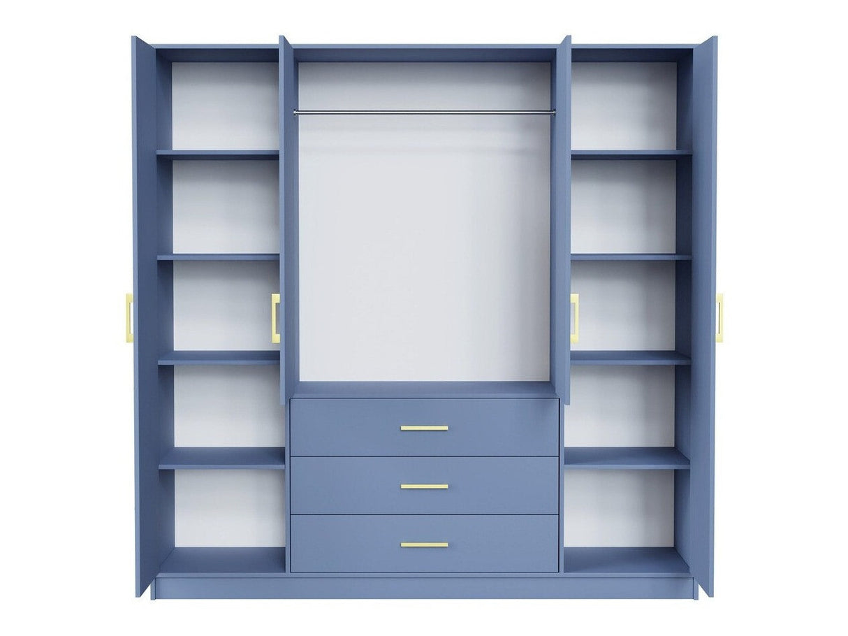 Gardróbszekrény BALI D4, Szín: Kék