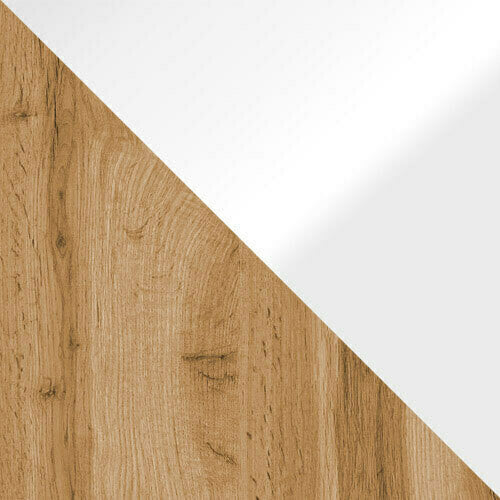 Komód URBAN URBIII1500 (Layla III), Szín: Wotan tölgy + Fényes fehér, Led világítás: Nem