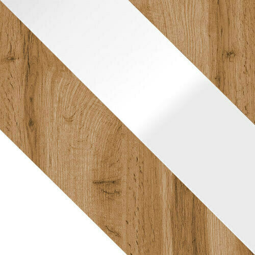 Komód URBAN URBIII1500 (Layla III), Szín: Fehér + Fényes fehér + Wotan tölgy, Led világítás: Igen