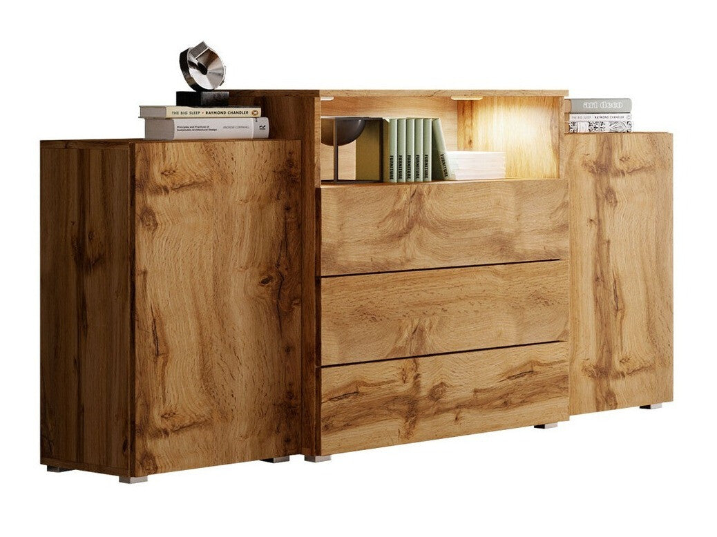 Komód URBAN URBIII1500 (Layla III), Szín: Wotan tölgy, Led világítás: Igen