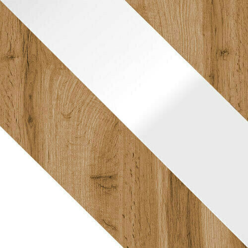 Komód URBAN URBIII1500 (Layla III), Szín: Fehér + Fényes fehér + Wotan tölgy, Led világítás: Nem