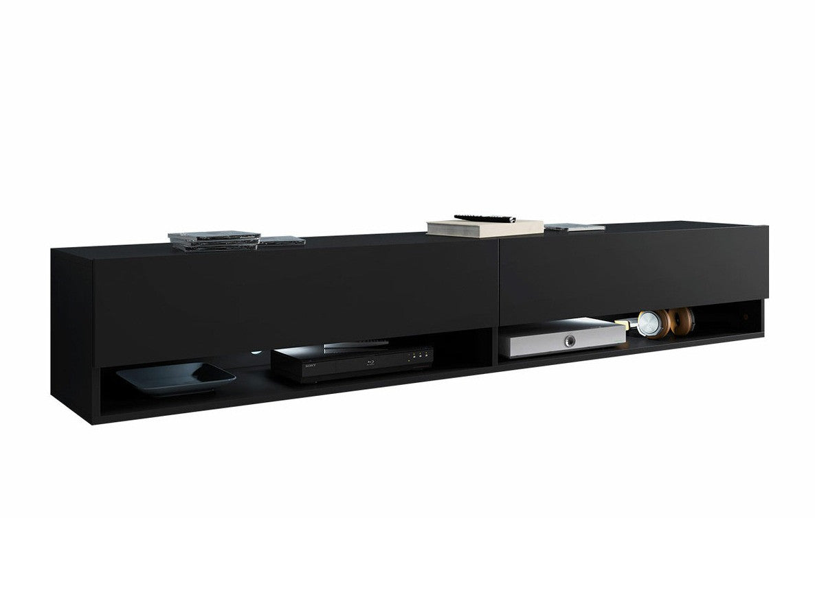 TV-állvány Lowboard A180 (Adenik 180), Led világítás: Nem, Szín: Grafit