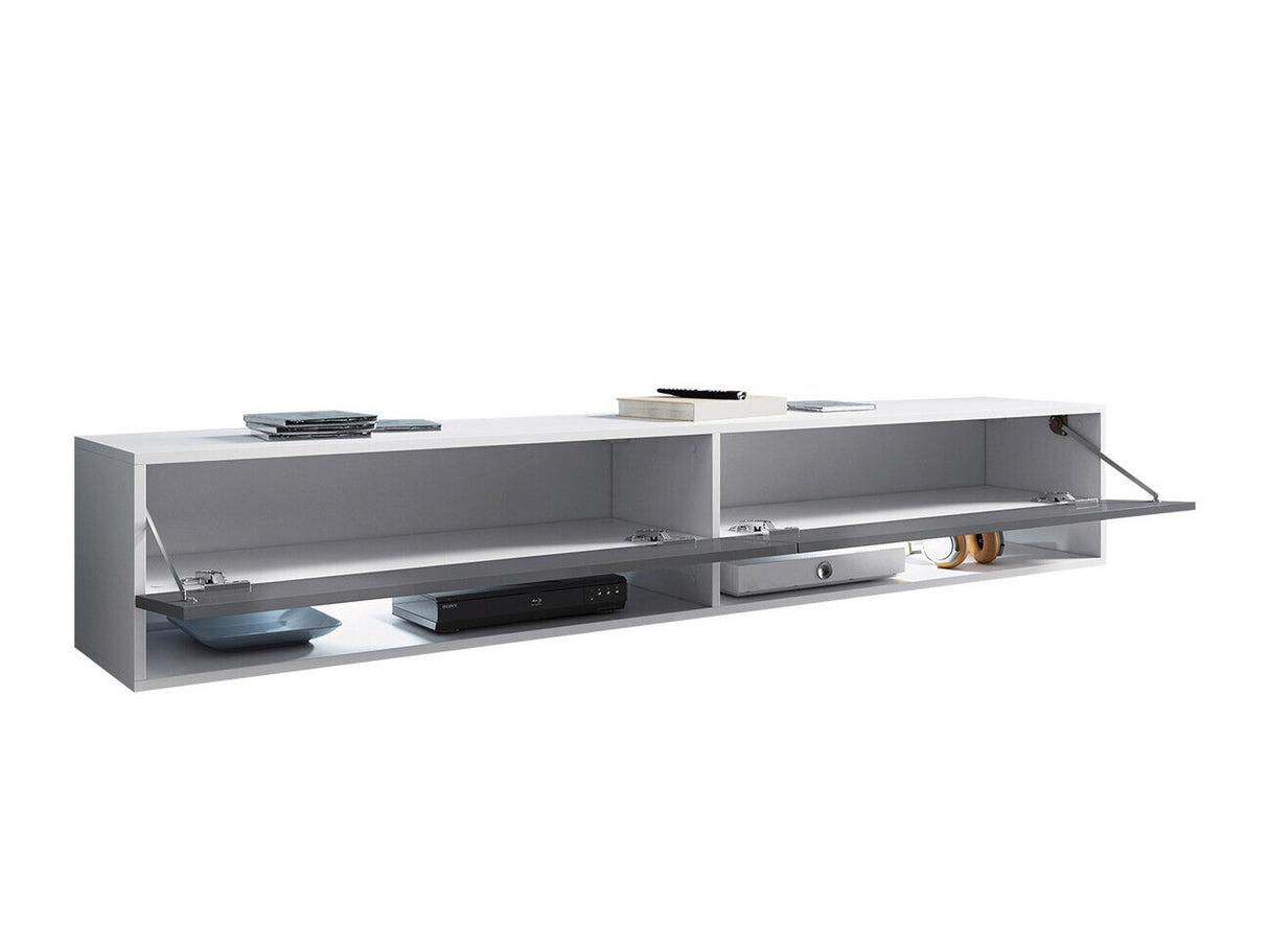 TV-állvány Lowboard A180 (Adenik 180), Led világítás: Nem, Szín: Grafit