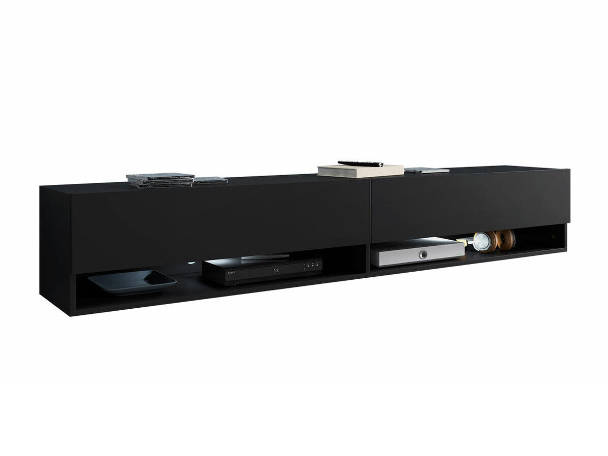 TV-állvány Lowboard A180 (Adenik 180), Led világítás: Igen, Szín: Grafit