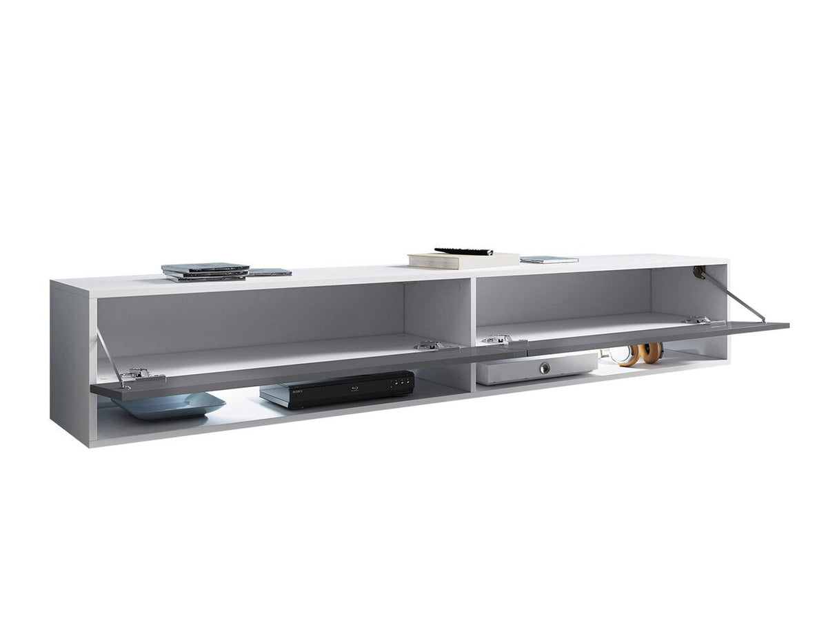 TV-állvány Lowboard A180 (Adenik 180), Led világítás: Igen, Szín: Grafit