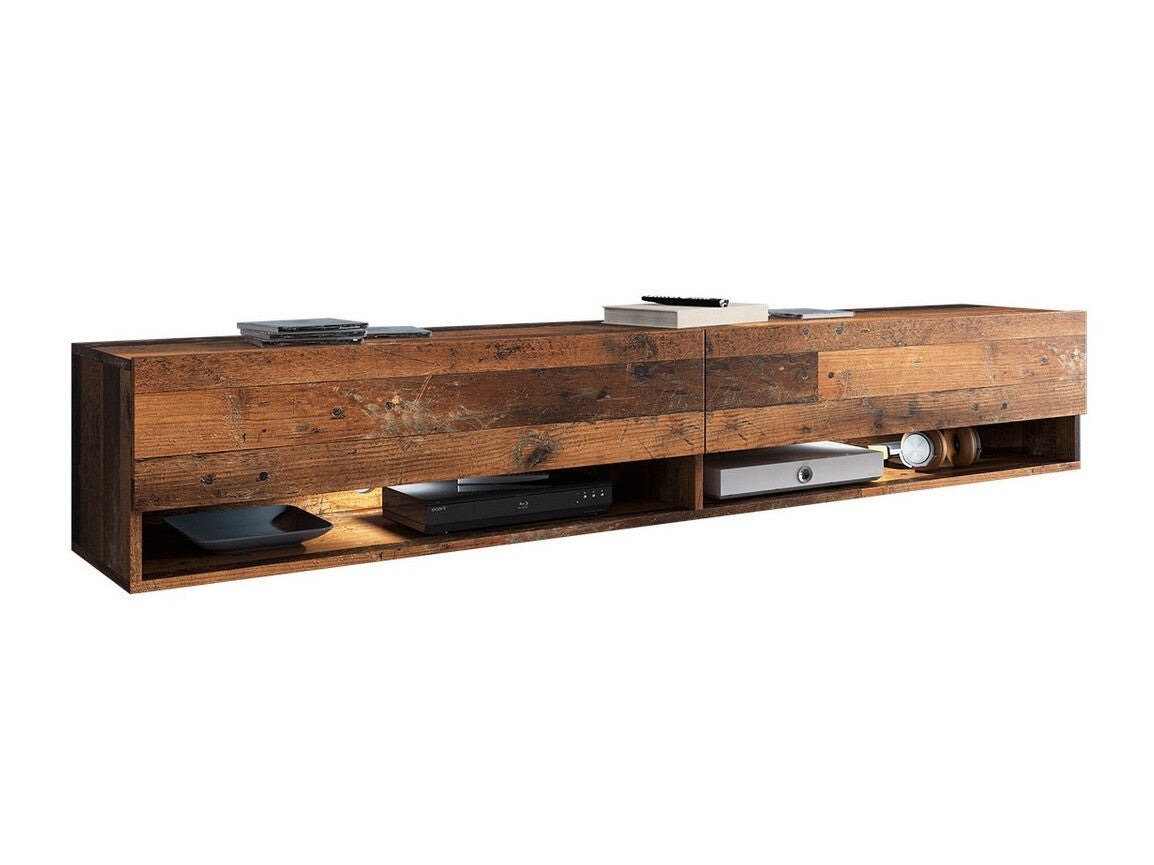 TV-állvány Lowboard A180 (Adenik 180), Led világítás: Igen, Szín: Érett tölgy