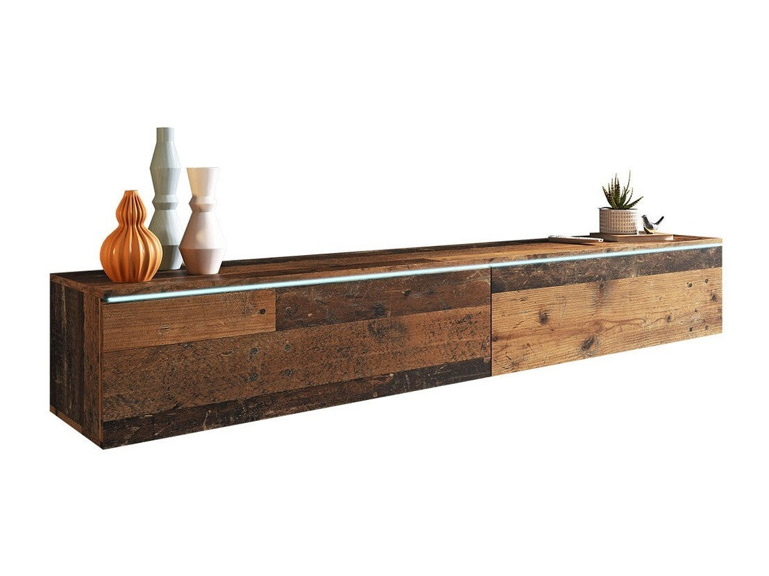 TV-állvány Lowboard D180 (Dlone 180), Led világítás: Nem, Szín: Érett tölgy