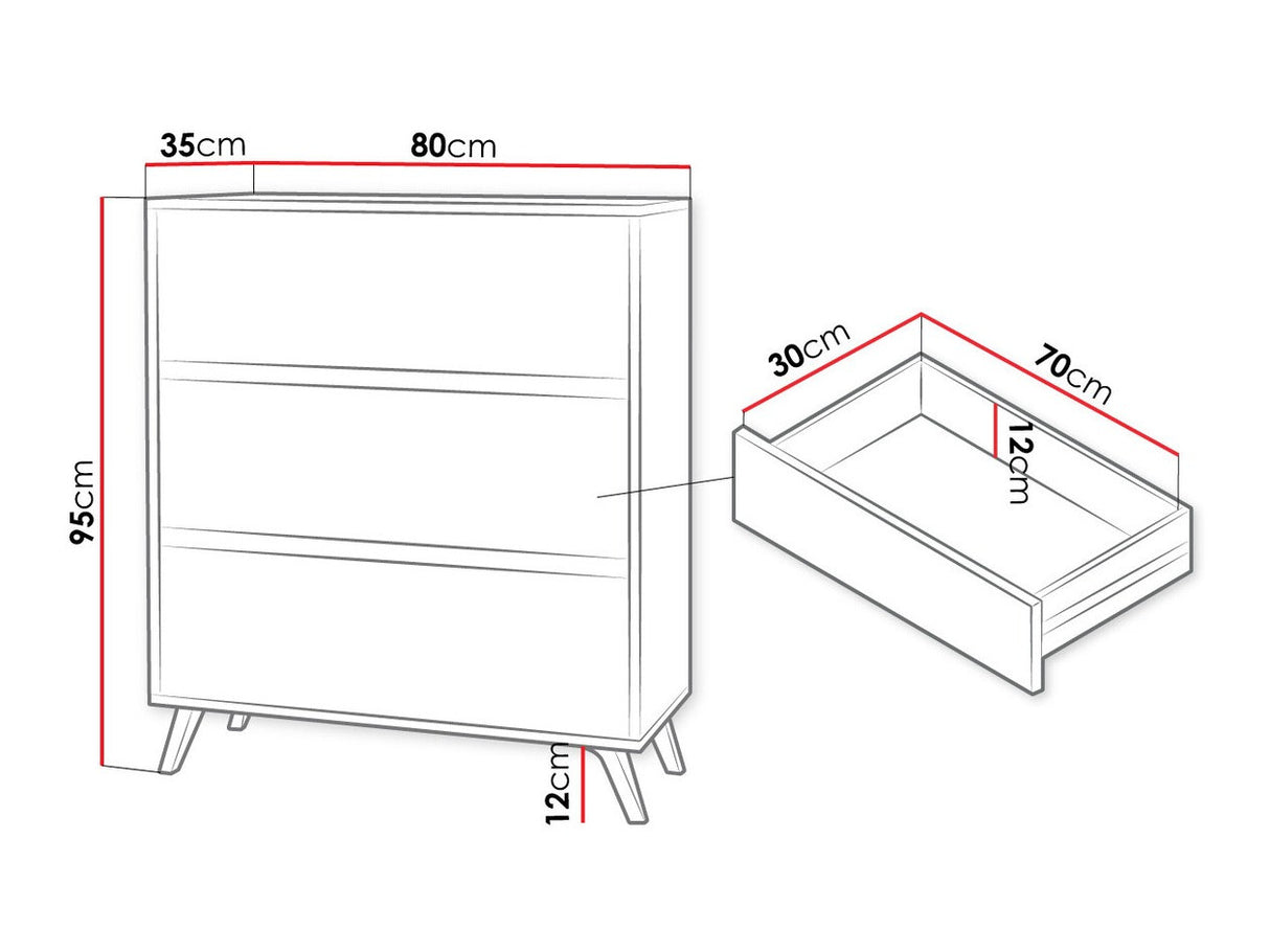 Komód Trend II K3SZ GA04 (Grakoda)