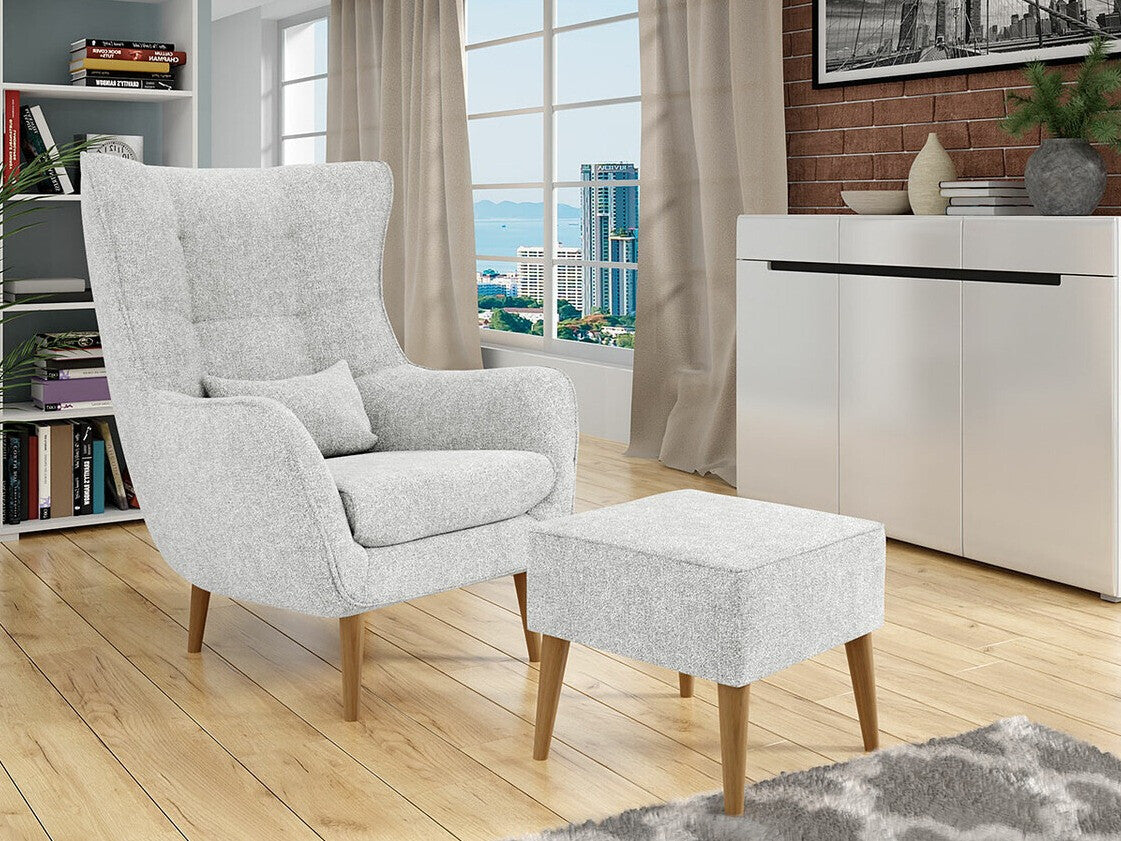 Fotel Estjanem (Florence) + puff, Szín: Alfa 17