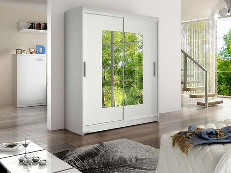 Gardróbszekrény Westa III (Presto), Szín: Fehér, Led világítás: Nem