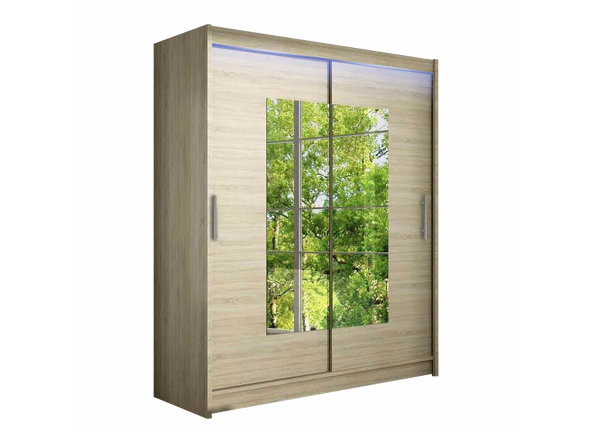 Gardróbszekrény Westa III (Presto), Szín: Sonoma tölgy, Led világítás: Igen