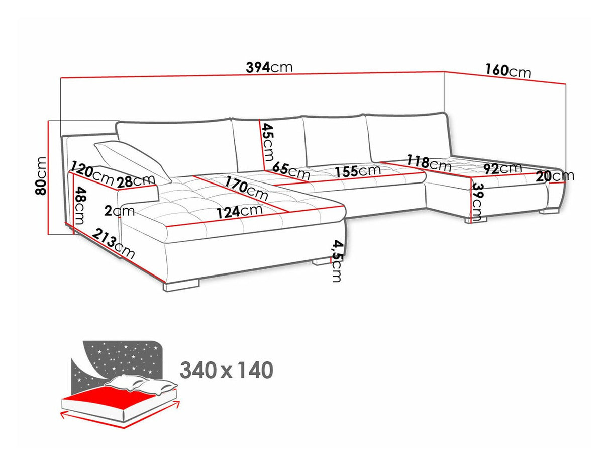 Sarokkanapé Caro (Caro Premium), Szín: Venus Velvet 2932 + Miu 2059