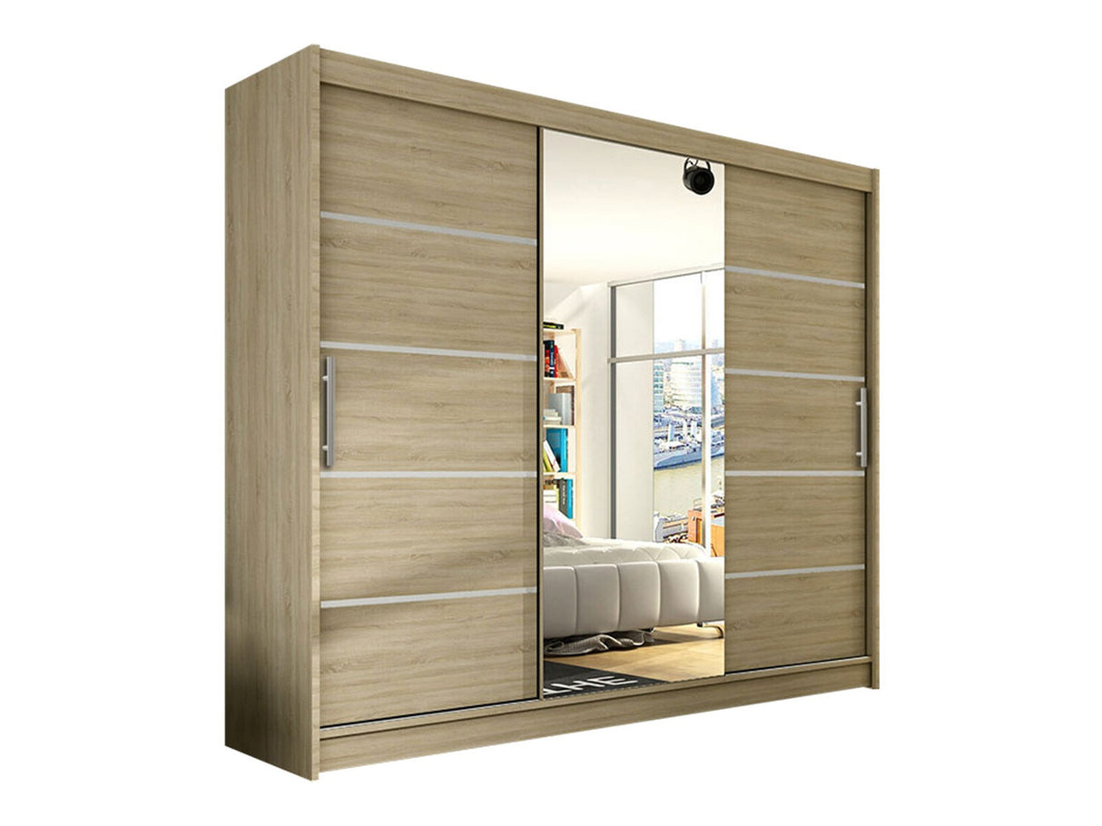 Gardróbszekrény Aston VI (Dasto), Szín: Sonoma tölgy, Led világítás: Nem