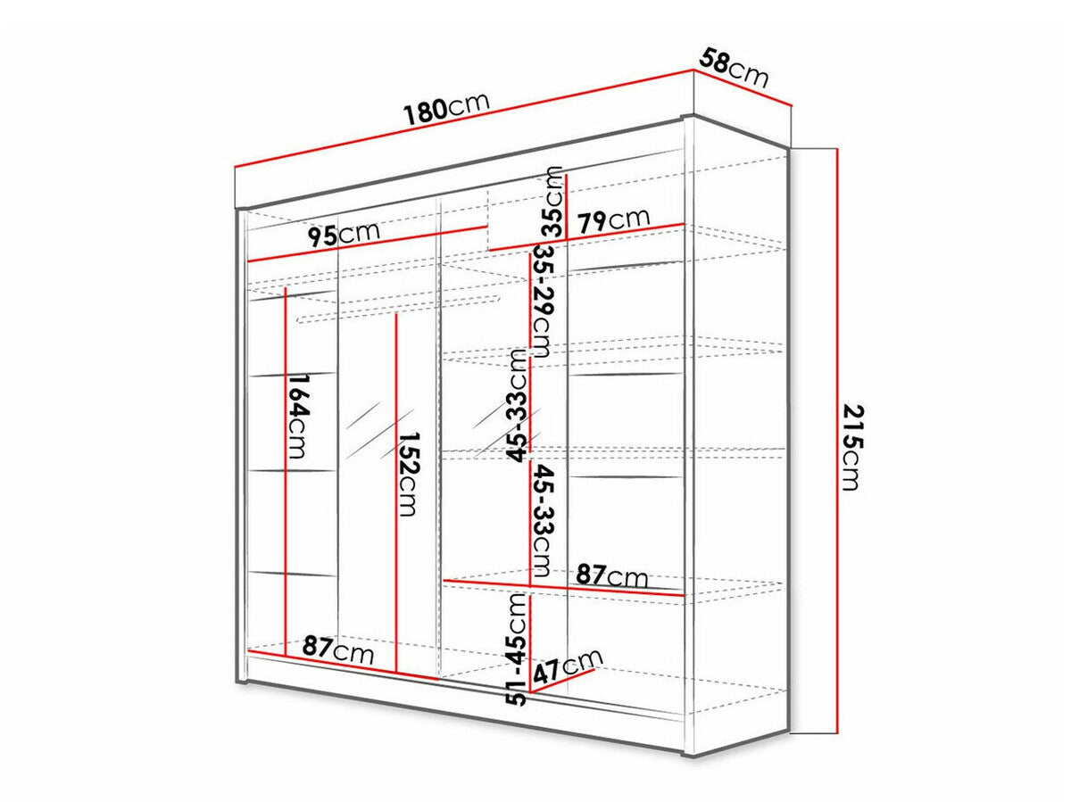 Gardróbszekrény Talin V (Bárasztalr V), Szín: Fekete + Fehér, Led világítás: Igen