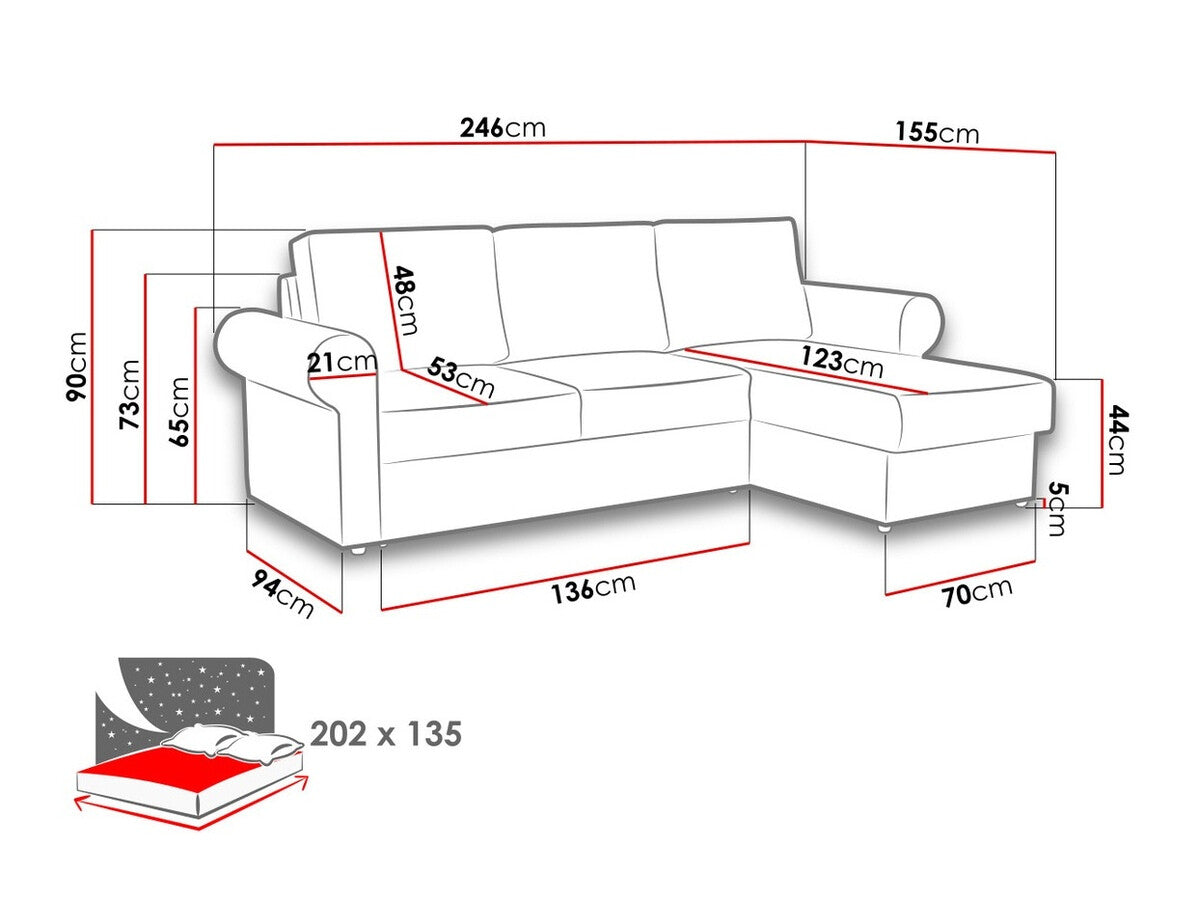 Sarokkanapé Monaco (Madrid), Szín: Kronos 26