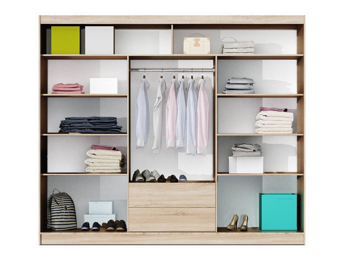 Gardróbszekrény Szafa LIZBONA II 250, Szín: Sonoma tölgy