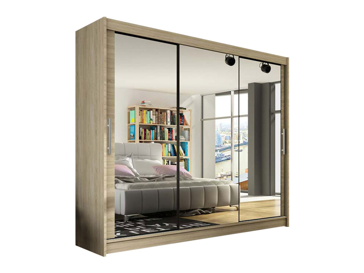 Gardróbszekrény Aston III (Dasto III), Szín: Sonoma tölgy, Led világítás: Nem