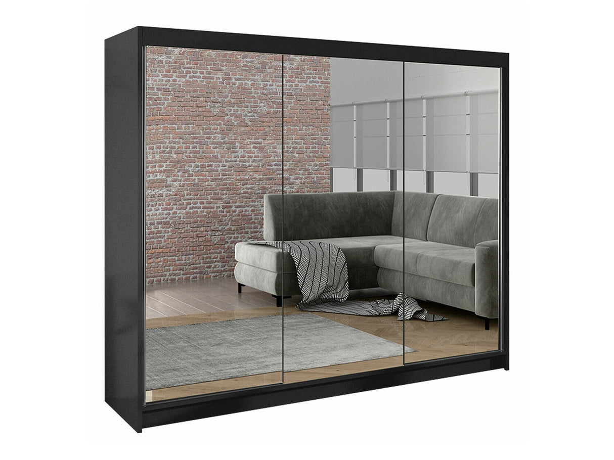 Gardróbszekrény Derby III (Genewa III), Szín: Fekete