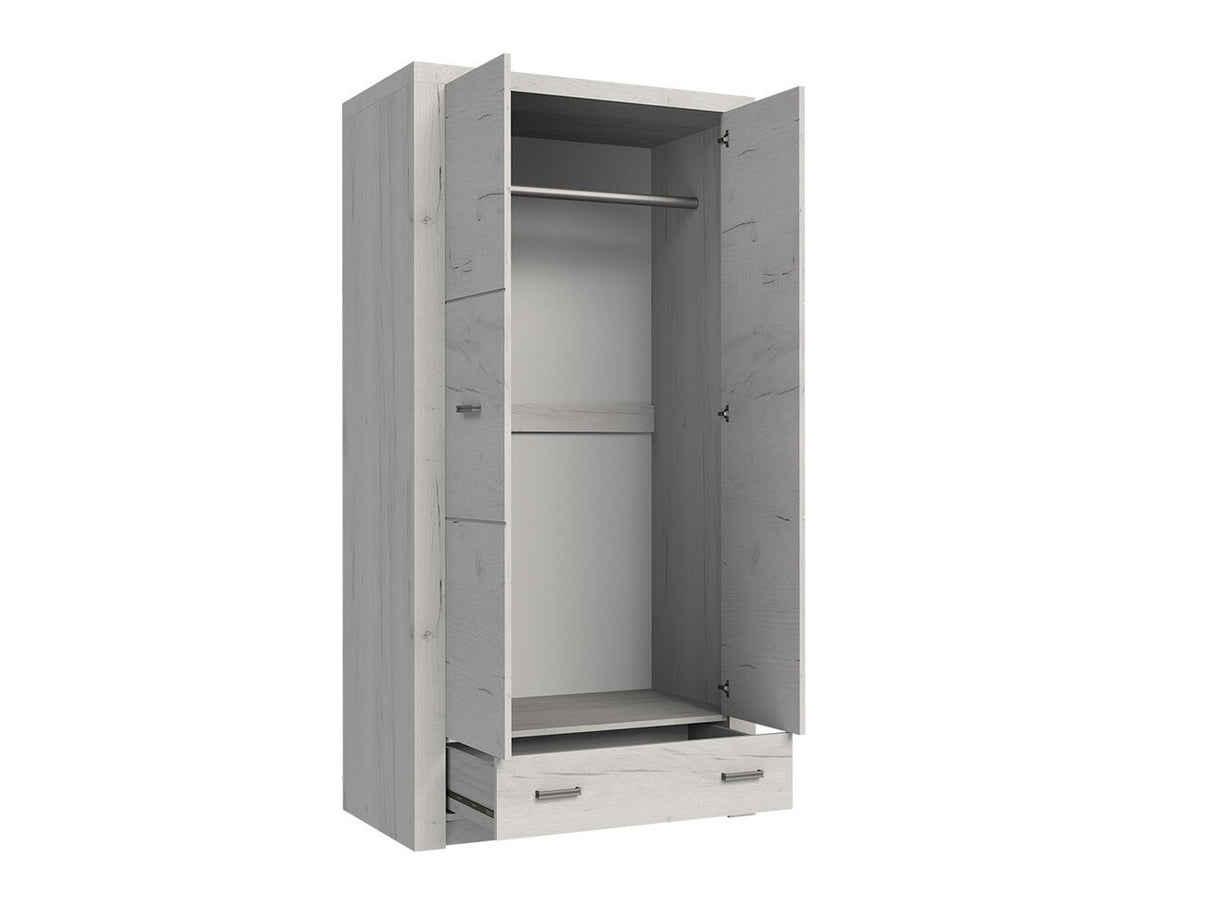 Gardróbszekrény Indianapolis (Nadia N01), Szín: Kőrisfa