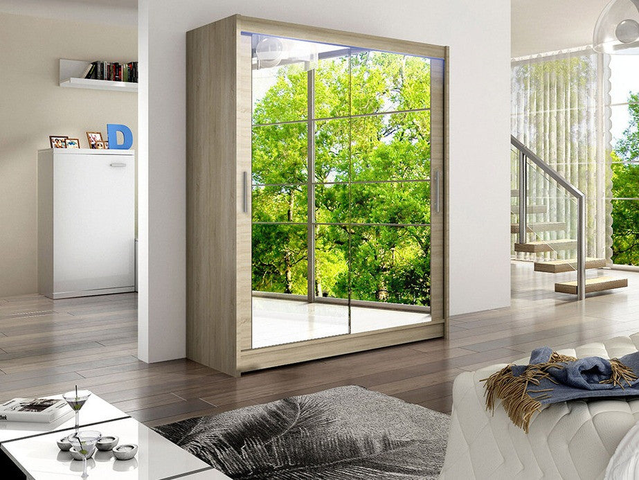 Gardróbszekrény Westa XI (Presto), Szín: Sonoma tölgy, Led világítás: Igen