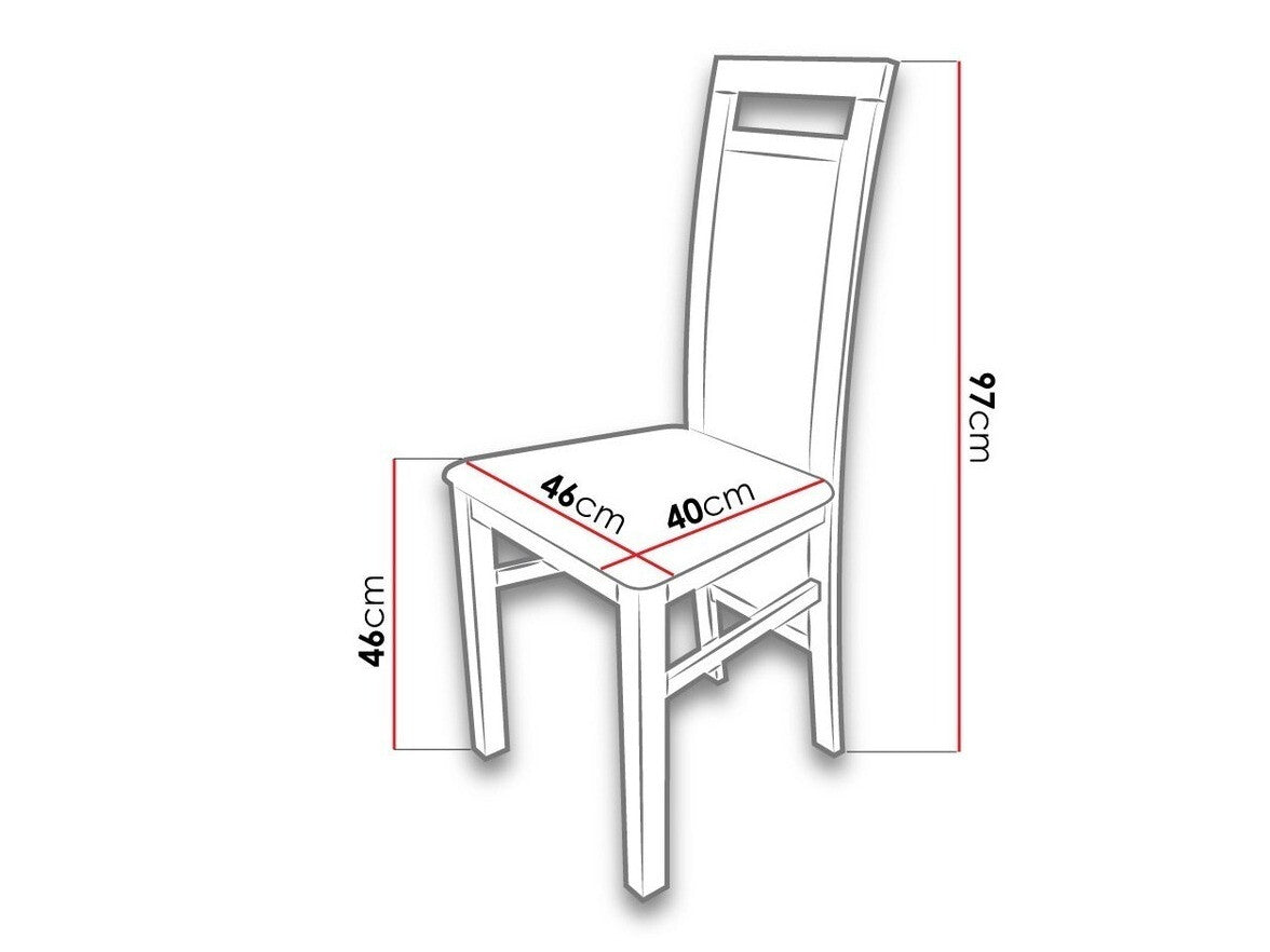 Szék K75 (JK75), Fa színe: Fehér, Kárpit: Casablanca 2304