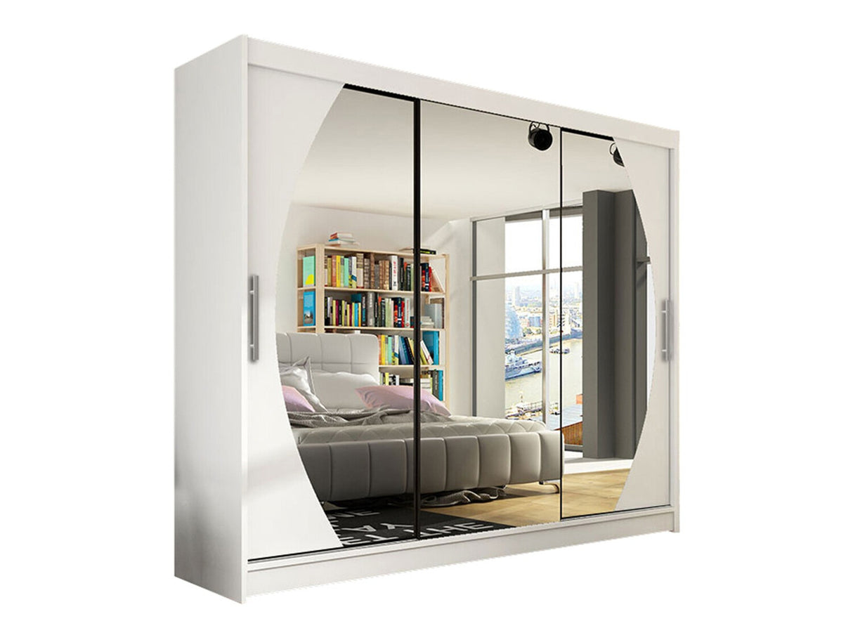 Gardróbszekrény Aston V (Dasto), Szín: Fehér, Led világítás: Nem