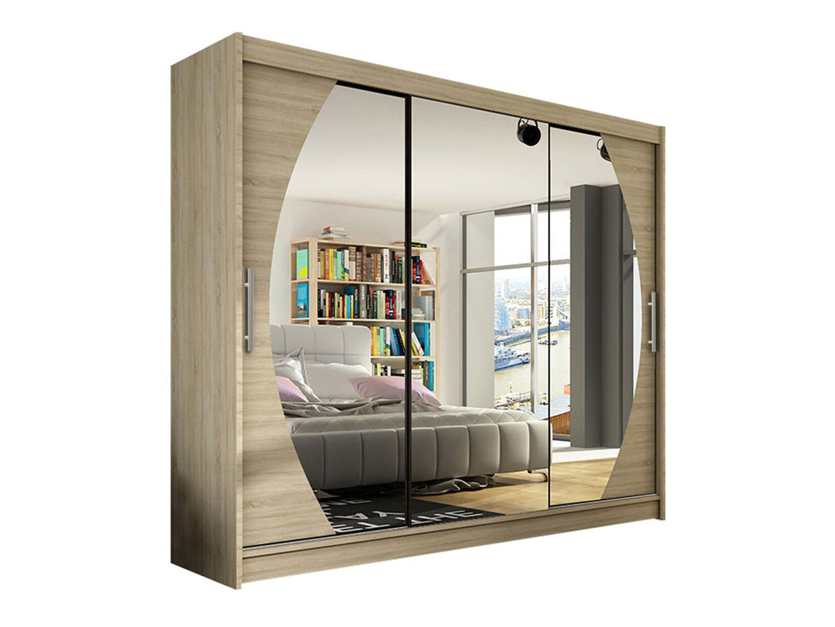 Gardróbszekrény Aston V (Dasto), Szín: Sonoma tölgy, Led világítás: Nem