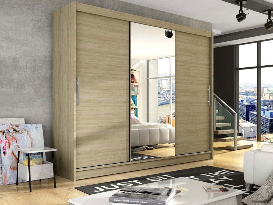 Gardróbszekrény Aston I (Dasto I), Szín: Sonoma tölgy, Led világítás: Nem