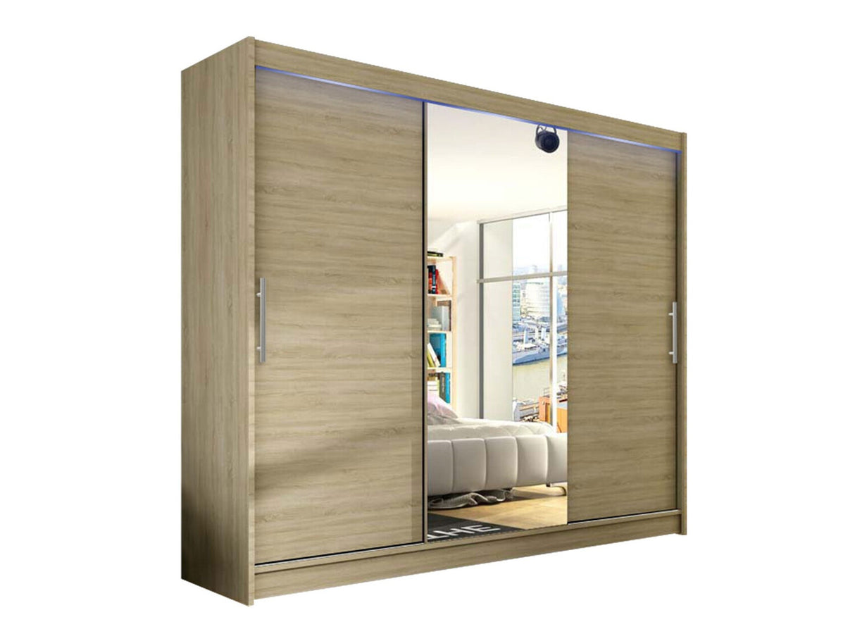 Gardróbszekrény Aston I (Dasto I), Szín: Sonoma tölgy, Led világítás: Igen