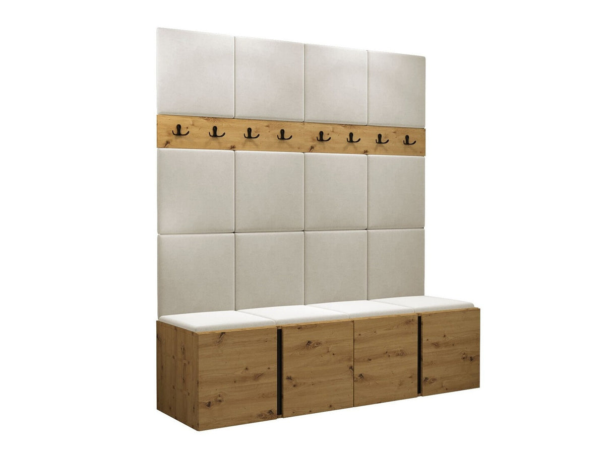 Előszoba garnitúra ORION V (Tavasz V), Keret színe: Artisan tölgy, Puha falpanel színe: Manila 02