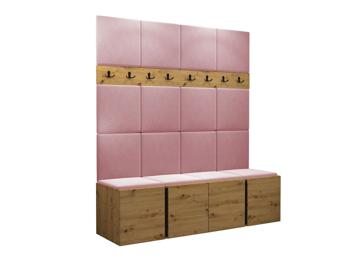 Előszoba garnitúra ORION V (Tavasz V), Keret színe: Artisan tölgy, Puha falpanel színe: Manila 09