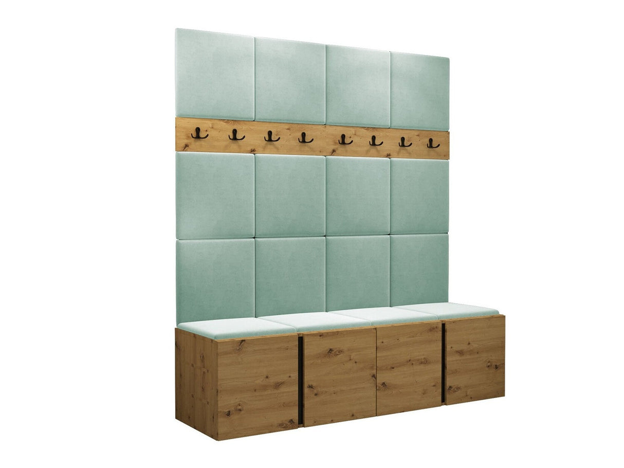 Előszoba garnitúra ORION V (Tavasz V), Keret színe: Artisan tölgy, Puha falpanel színe: Manila 11