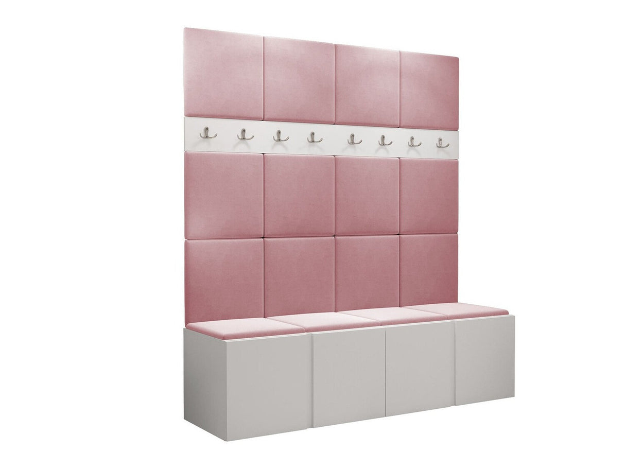 Előszoba garnitúra ORION V (Tavasz V), Keret színe: Fehér, Puha falpanel színe: Manila 09