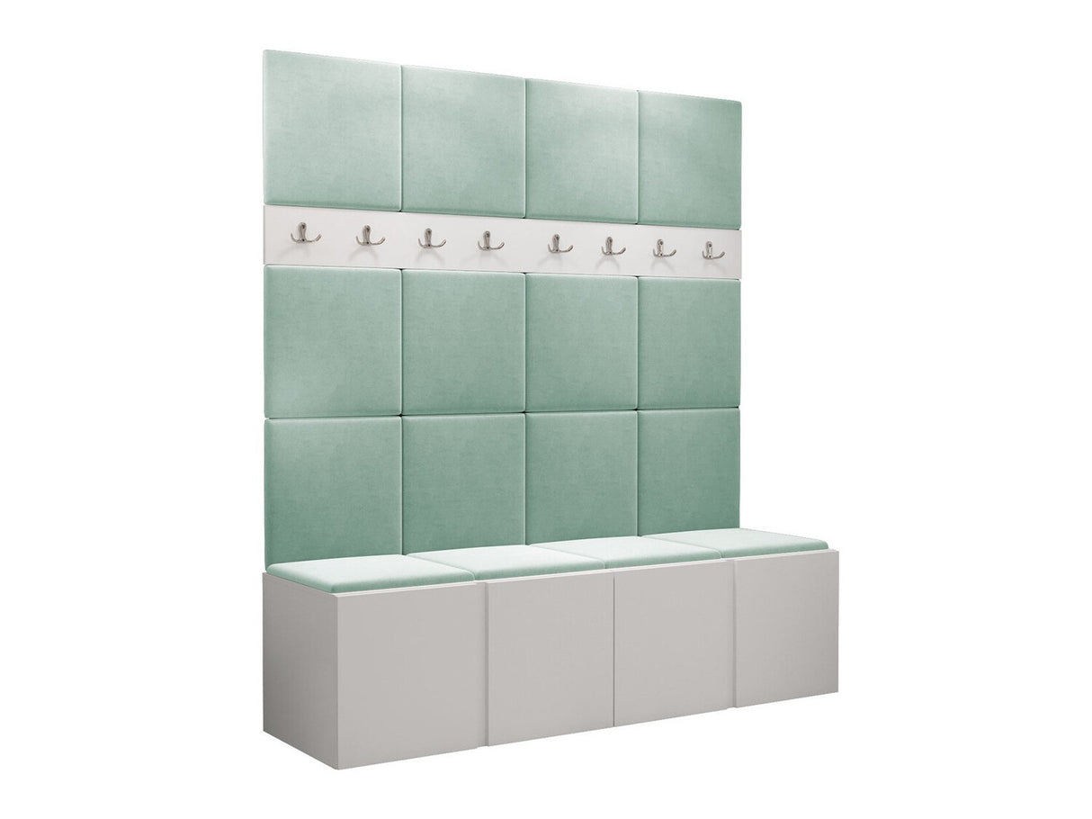 Előszoba garnitúra ORION V (Tavasz V), Keret színe: Fehér, Puha falpanel színe: Manila 11