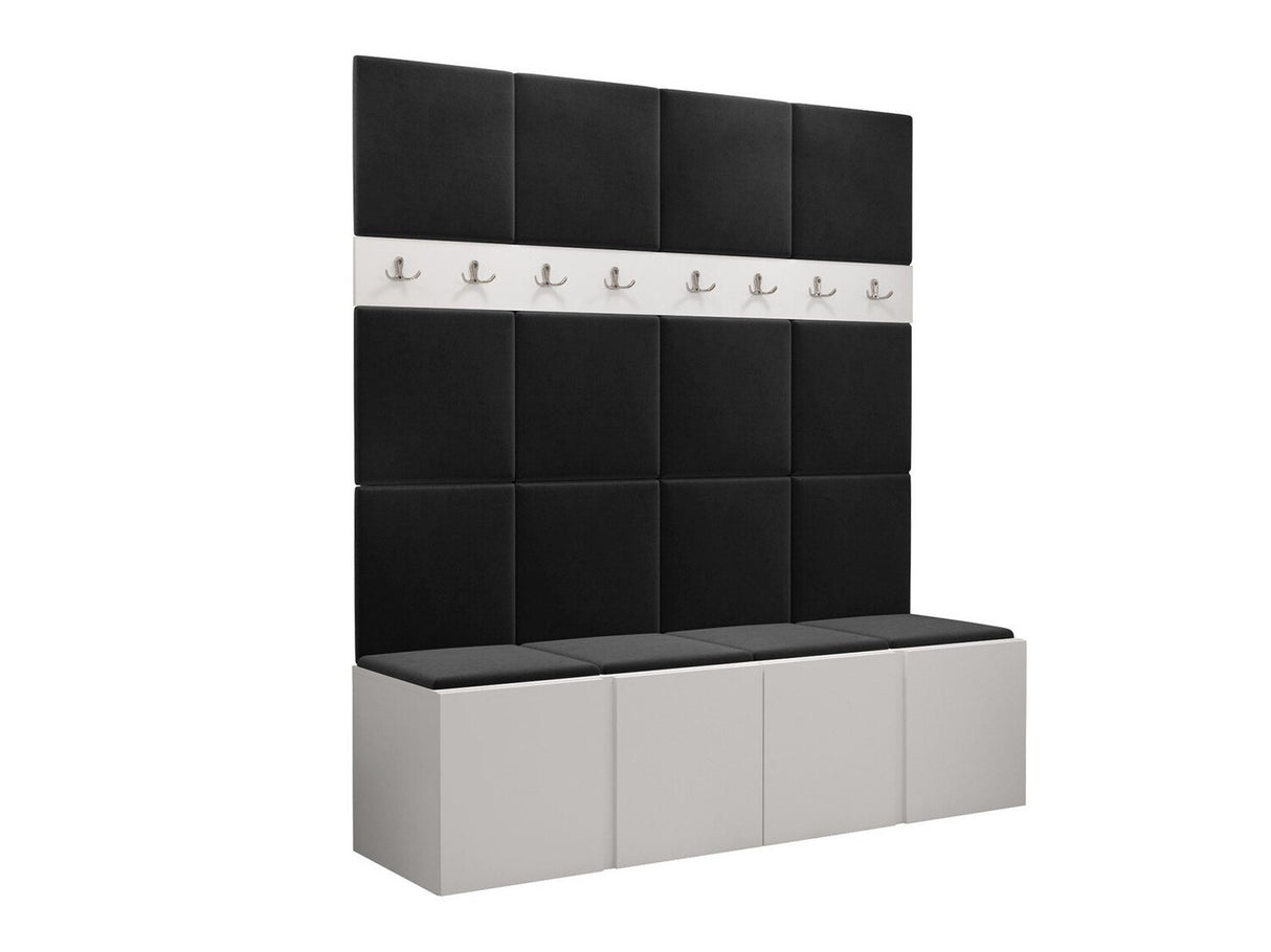 Előszoba garnitúra ORION V (Tavasz V), Keret színe: Fehér, Puha falpanel színe: Manila 18